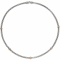Preview: Collier Halskette 585 Gold Weißgold Rotgold bicolor 65 Diamanten 45 cm