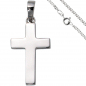 Preview: Anhänger Kreuz 925 Silber Kreuzanhänger Silberkreuz mit Kette 50 cm