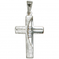 Preview: Anhänger Kreuz 925 Silber 3 Zirkonia Kreuzanhänger Silberkreuz mit Kette 50 cm