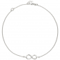 Preview: Armband Unendlichkeit 925 Sterling Silber 7 Zirkonia 19,5 cm Silberarmband