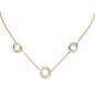 Preview: Collier Halskette 585 Gold Gelbgold Weißgold bicolor 82 Diamanten 45 cm