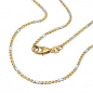 Preview: Kette 1,4mm Stegpanzer bicolor 14Kt GOLD 45cm