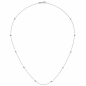 Preview: Collier Halskette Herz Herzen 585 Gold Weißgold 45 cm Kette Weißgoldkette