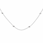 Preview: Collier Halskette Herz Herzen 585 Gold Weißgold 45 cm Kette Weißgoldkette