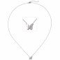 Preview: Collier Halskette Schmetterling 585 Weißgold 20 Diamanten Brillanten 45 cm Kette