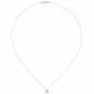 Preview: Collier Kette mit Anhänger Stern 585 Gold Weißgold 16 Diamanten Brillanten 42 cm