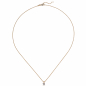 Preview: Collier Kette mit Anhänger 585 Gold Rotgold 1 Diamant Brillant 0,15 ct. 45 cm