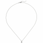 Preview: Collier Kette mit Anhänger 585 Gold Weißgold 1 Diamant Brillant 0,25 ct. 45 cm