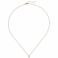 Preview: Collier Kette mit Anhänger 585 Gold Rotgold 1 Diamant Brillant 0,25 ct. 45 cm