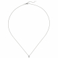Preview: Collier Kette mit Anhänger 585 Gold Weißgold 1 Diamant Brillant 0,15 ct. 45 cm
