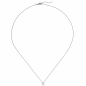 Preview: Collier Kette mit Anhänger 585 Gold Weißgold 1 Diamant Brillant 0,50 ct. 45 cm