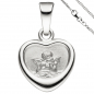 Preview: Anhänger Kleines Herz Herzchen Schutzengel 925 Sterling Silber mit Kette 38 cm