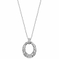 Preview: Collier 925 Sterling Silber 24 Zirkonia 45 cm Silberkette Karabiner