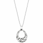 Preview: Collier Halskette Tropfen 925 Sterling Silber 45 cm Kette Silberkette