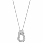 Preview: Collier 925 Sterling Silber 64 Zirkonia 45 cm Silberkette Karabiner