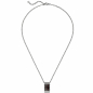 Preview: Herren Collier Edelstahl matt mit Carbon 55 cm Karabiner