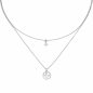 Preview: Collier Halskette 925 Sterling Silber 5 Zirkonia 44 cm