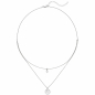 Preview: Collier Halskette 925 Sterling Silber 5 Zirkonia 44 cm