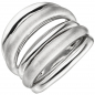Preview: Damen Ring mehrreihig 925 Sterling Silber Silberring - 62mm