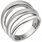 Preview: Damen Ring mehrreihig 925 Sterling Silber Silberring - 62mm