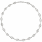Preview: Collier Halskette 925 Sterling Silber gehämmert 45 cm Kette Silberkette