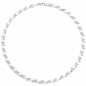 Preview: Collier Halskette 925 Silber matt 144 Zirkonia 45 cm Kette Silberkette