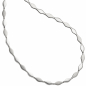 Preview: Collier Halskette 925 Silber teil matt 154 Zirkonia 45 cm Kette Silberkette