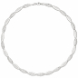 Preview: Collier Halskette 925 Sterling Silber gehämmert 45 cm Kette Silberkette