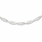 Preview: Collier Halskette 925 Sterling Silber gehämmert 45 cm Kette Silberkette