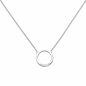 Preview: Collier Halskette 585 Gold Weißgold 7 Diamanten Brillanten 43 cm Kette
