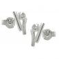 Preview: Stecker 10x5,5mm Zirkonia matt-glänzend Silber 925