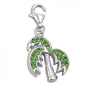 Preview: Anhänger 18x14mm Charm Palme Glassteine Silber 925