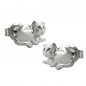 Preview: Stecker 7x10mm liegende Katze glänzend rhodiniert Silber 925
