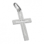 Preview: Anhänger 23x13mmKreuz diamantiert Silber 925