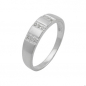 Preview: Ring 5mm mit 9x Zirkonias weiß seidenmatt Silber 925 Ringgröße 54