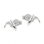 Preview: Stecker 10mm springender Delfin glänzend Silber 925