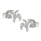 Preview: Stecker 7x6mm kleine Blüte mattiert Silber 925