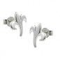 Preview: Stecker 9x8mm kleine Blüte mattiert Silber 925