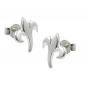 Preview: Stecker 9x8mm kleine Blüte mattiert Silber 925