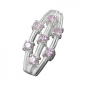 Preview: Anhänger 21x9mm 7x Zirkonia pink Silber 925