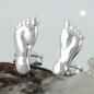 Preview: Stecker 12x4,5mm Füße glänzend Silber 925