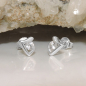 Preview: Stecker 7x5mm dreieckig glänzend mit Zirkonia Silber 925