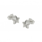 Preview: Stecker 6mm Stern mit Zirkonia teilmatt Silber 925