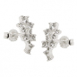 Preview: Stecker 13x6mm Blume mit Zirkonias Silber 925