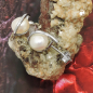 Preview: Stecker 11x7mm Zuchtperle rhodiniert Silber 925