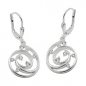 Preview: Brisur 32x13mm Spirale mit Zirkonias Silber 925
