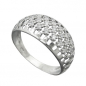 Preview: Ring 9mm mit vielen Zirkonias glänzend rhodiniert Silber 925 Ringgröße 57