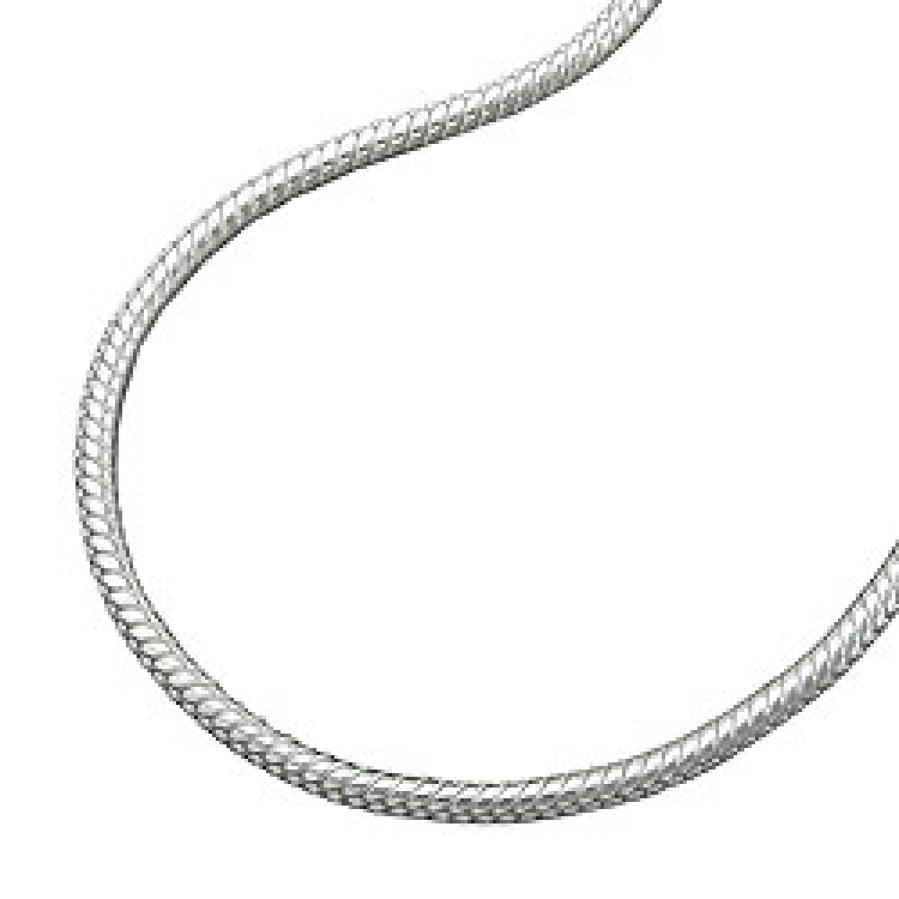 Kette 1,5mm runde Schlangenkette Silber 925 42cm