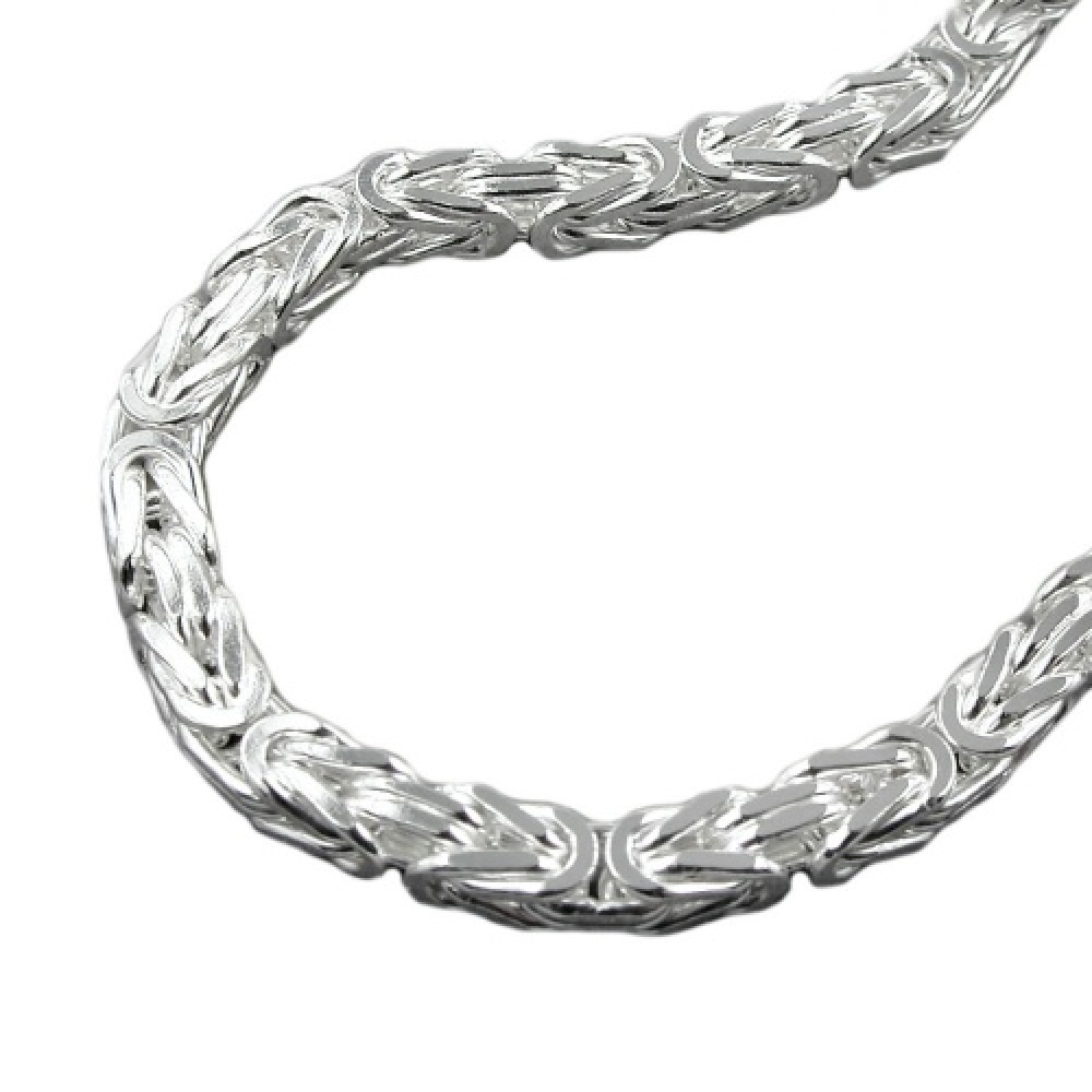Kette 8mm Königskette vierkant glänzend Silber 925 80cm
