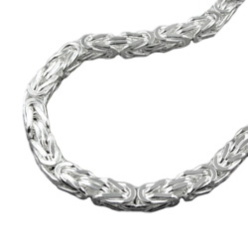 Kette 8mm Königskette vierkant glänzend Silber 925 80cm